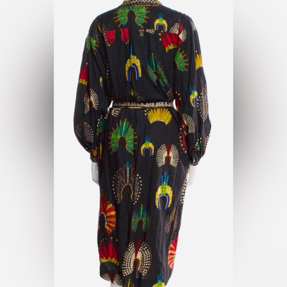 FARM Rio Black Multicolor Long Sleeve Dress - Picture 5 of 5